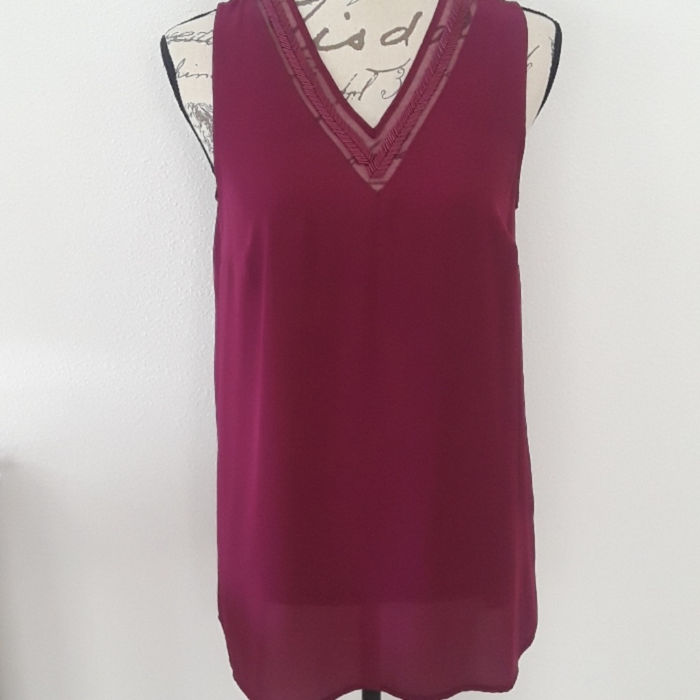 3 for $15 / Raspberry Beaded Tank
